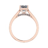 0.82 Ctw VS/SI1 Diamond 14k Rose Gold Engagement Ring (ALL DIAMOND ARE LAB