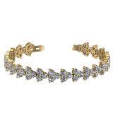 13.26 Ctw SI1/SI2 Diamond 14k Yellow Gold Bracelet (ALL DIAMOND ARE LAB GRO