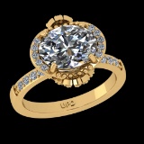 2.75 Ctw VS/SI1 Diamond Prong Set 10k Yellow Gold Engagement Ring (ALL DIAM