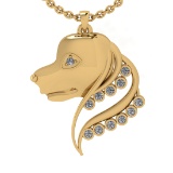 0.42 Ctw SI2/SI1 Diamond 14k Yellow Gold Pendant (ALL DIAMOND ARE LAB GROWN