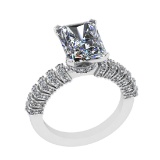 3.79 Ctw VS/SI1 Diamond 14k white Gold Engagement Ring (ALL DIAMOND ARE LAB