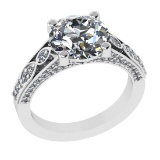3.47 Ctw VS/SI1 Diamond 14k white Gold Engagement Ring (ALL DIAMOND ARE LAB