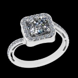 2.44 Ctw VS/SI1 Diamond 10k white Gold Engagement Ring (ALL DIAMOND ARE LAB