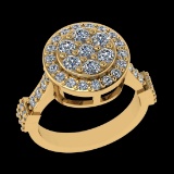 1.62 Ctw VS/SI1 Diamond 10K Yellow Gold Engagement Ring (ALL DIAMOND ARE LA