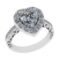 2.52 Ctw VS/SI1 Diamond 14k White Gold Engagement Ring (ALL DIAMOND ARE LAB