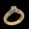 2.46 Ctw VS/SI1 Diamond Prong Set 18k Yellow Gold Engagement Ring (ALL DIAM