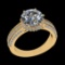 3.59 Ctw SI1/SI2 Diamond 10k Yellow Gold Engagement Ring (ALL DIAMOND ARE L