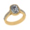 3.20 Ctw VS/SI1 Diamond Prong Set 14K Yellow Gold Engagement Ring