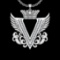 4.25 Ctw VS/SI1 Diamond Prong Set 18K White Gold Letter theme ( V) Necklace