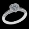 0.88 Ctw VS/SI1 Diamond 10k white Gold Engagement Ring (ALL DIAMOND ARE LAB