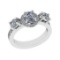 2.30 Ctw SI1/SI2 Diamond Prong Set 14k white Gold Engagement Ring (ALL DIAM