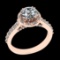 1.94 Ctw VS/SI1 Diamond Prong Set 18k Rose Gold Engagement Ring (ALL DIAMON