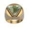16.55 Ctw VS/SI1 Green Amethyst and Diamond 14K Yellow Gold Engagement Ring