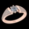 0.95 Ctw VS/SI1 Diamond Prong Set 10k Rose Gold Engagement Ring( (ALL DIAMO