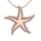 0.33 Ctw VS/SI1 Diamond 14k Rose Gold Star Pendant (ALL DIAMOND ARE LAB GRO