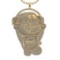11.44 Ctw VS/SI1 Diamond 10K Yellow Gold Hip Hop Style Necklace (ALL DIAMON