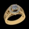1.57 Ctw VS/SI1 Diamond 10k Yellow Gold Engagement Ring (ALL DIAMOND ARE LA