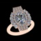 3.83 Ctw VS/SI1 Diamond Prong Set 18k Rose Gold Engagement Ring (ALL DIAMON