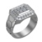 0.95 Ctw SI2/SI1 Diamond 14k white Gold Engagement Ring (ALL DIAMOND ARE LA