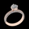 1.61 Ctw VS/SI1 Diamond 10k Rose Gold Engagement Ring (ALL DIAMOND ARE LAB