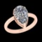 2.50 Ctw VS/SI1 Diamond Style 14 K Rose Gold Solitaire Ring (ALL DIAMOND AR