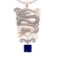 6.40 Ctw VS/SI1 Blue Sapphire and Diamond Prong Set 14K Rose Gold Pendant (