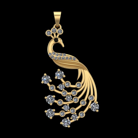 3.67 Ctw VS/SI1 Treated fancy black diamond Prong Set 18k Yellow Gold Penda