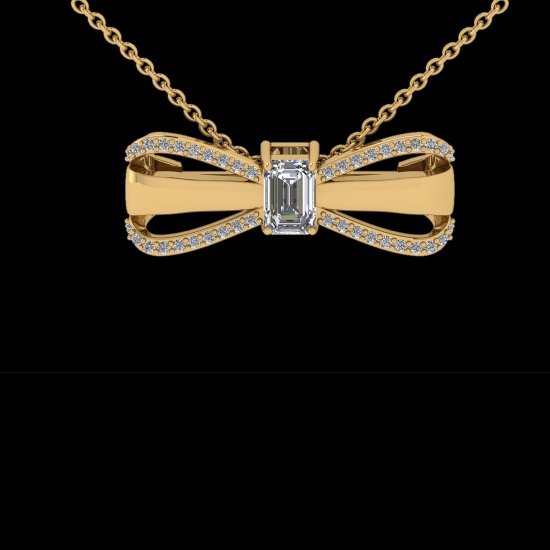 0.70 Ctw VS/SI1 Diamond 18K Yellow Gold Necklace (ALL DIAMOND ARE LAB GROWN