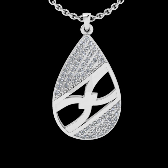 0.27 Ctw VS/SI1 Diamond 10k White Gold Pandant (ALL DIAMOND ARE LAB GROWN)