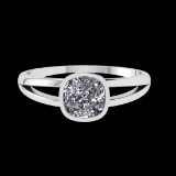 1.25 Ctw VS/SI1 Diamond Prong Set 10K white Gold Solitaire Ring (ALL DIAMON