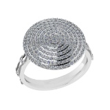 0.96 Ctw SI2/SI1 Diamond 14k White Gold Engagement Ring (ALL DIAMOND ARE LA