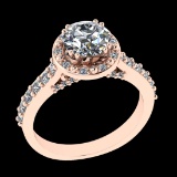 1.94 Ctw VS/SI1 Diamond Prong Set 18k Rose Gold Engagement Ring (ALL DIAMON