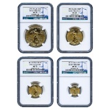 Certified American Gold Eagle 4pc Set 2013 MS70 NGC Early Releases