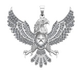 3.73 Ctw VS/SI1 Diamond 14k white Gold Eagle theme Pendant (ALL DIAMOND ARE