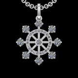 2.45 Ctw VS/SI1 Diamond 10k white Gold Christmas Theme Pandant (ALL DIAMOND