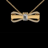 0.70 Ctw VS/SI1 Diamond 18K Yellow Gold Necklace (ALL DIAMOND ARE LAB GROWN