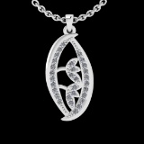 0.15 Ctw VS/SI1 Diamond 10k Rose Gold Pandant (ALL DIAMOND ARE LAB GROWN )