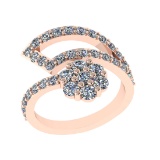 1.82 Ctw SI2/SI1 Diamond Prong Set 14k Rose Gold Engagement Ring (ALL DIAMO