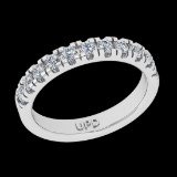 0.50 Ctw VS/SI1 Diamond Prong Set 10K White Gold Eternity Band Ring (ALL DI