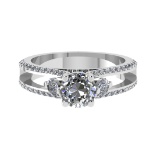 4.91 Ctw SI2/SI1 Diamond Prong Set 14k white Gold Engagement Ring (ALL DIAM