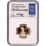 Certified American $10 Gold Eagle 2022-W PF70 NGC Moy sig.