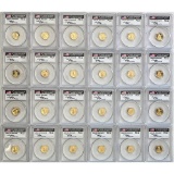Certified Proof American $5 Gold Eagles 24 Pc. Set 1988-2012 PF69 PCGS Merc