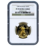 Certified Proof American Gold Eagle $25 1999-W PF70 NGC
