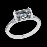 1.99 Ctw VS/SI1 Diamond 10k White Gold Engagement Ring (ALL DIAMOND ARE LAB