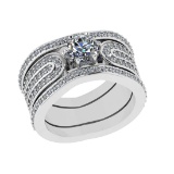 1.81 Ctw SI1/SI2 Diamond 14k white Gold Engagement Ring (ALL DIAMOND ARE LA