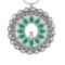 5.86 Ctw VS/SI1 Emerald and Diamond 14k white Gold Pandant (ALL DIAMOND ARE