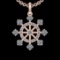 2.45 Ctw VS/SI1 Diamond 10k Rose Gold Christmas Theme Pandant (ALL DIAMOND