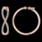 2.22 Ctw VS/SI1 Diamond 14K Rose Gold Hoop Earrings (ALL DIAMOND ARE LAB GR