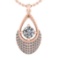 0.80 Ctw VS.SI1 (ALL DIAMOND ARE LAB GROWN ) Diamond 14k Rose Gold Necklace