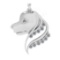 0.42 Ctw VS/SI1 Diamond 14k white Gold Pendant (ALL DIAMOND ARE LAB GROWN )